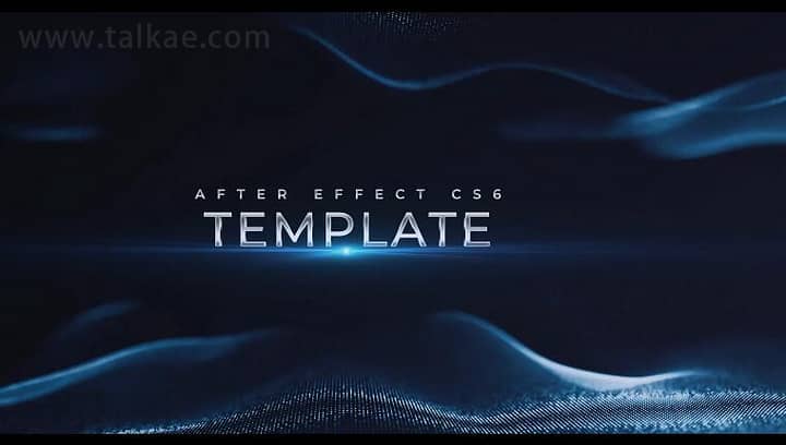 AE模板-Energy Cinematic Trailer 蓝色粒子背景文字标题电影预告开场片头