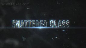 AE模板-Shattered Opener 飞溅的玻璃碎片文字标题电影预告片头