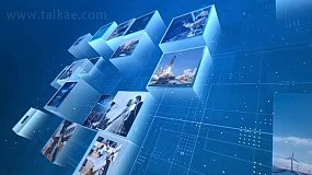 AE模板-Mosaic Digital Technology 科技感数字技术矩阵照片墙展示