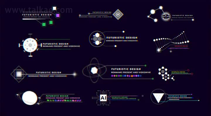 AE模板-Science Ficton Lower Thirds 科技感图标文字标签字幕条动画