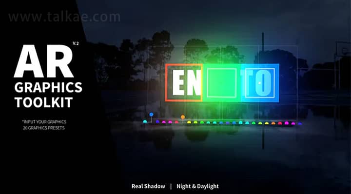 AE模板-AR Graphics Toolkit 霓虹灯图形标题排版工具包