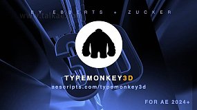 AE脚本-TypeMonkey3D v1.0.0 真实三维立体文字标题排版空间翻转组合动画