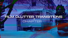 视频素材-Film Clutter Transitions V1+V2 30组电影胶片感损坏灼烧打孔耀斑等效果转场