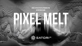 AE插件-Pixel Melt v1.0.0 像素拉伸像素块融化位移失真视觉特效插件