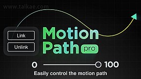AE脚本-Motion Path Pro v1.0 将运动路径链接到所选图层制作跟随动画脚本