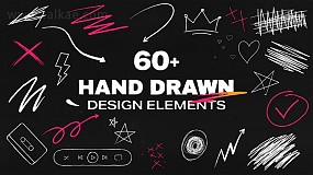 AE模板-60种手绘线条图形涂鸦动画 Hand Drawn Doodle Animation Pack