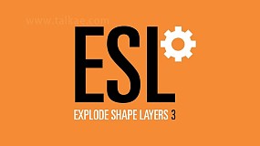 AE脚本-Explode Shape Layers v3.5.4b AE形状层分离合并管理脚本