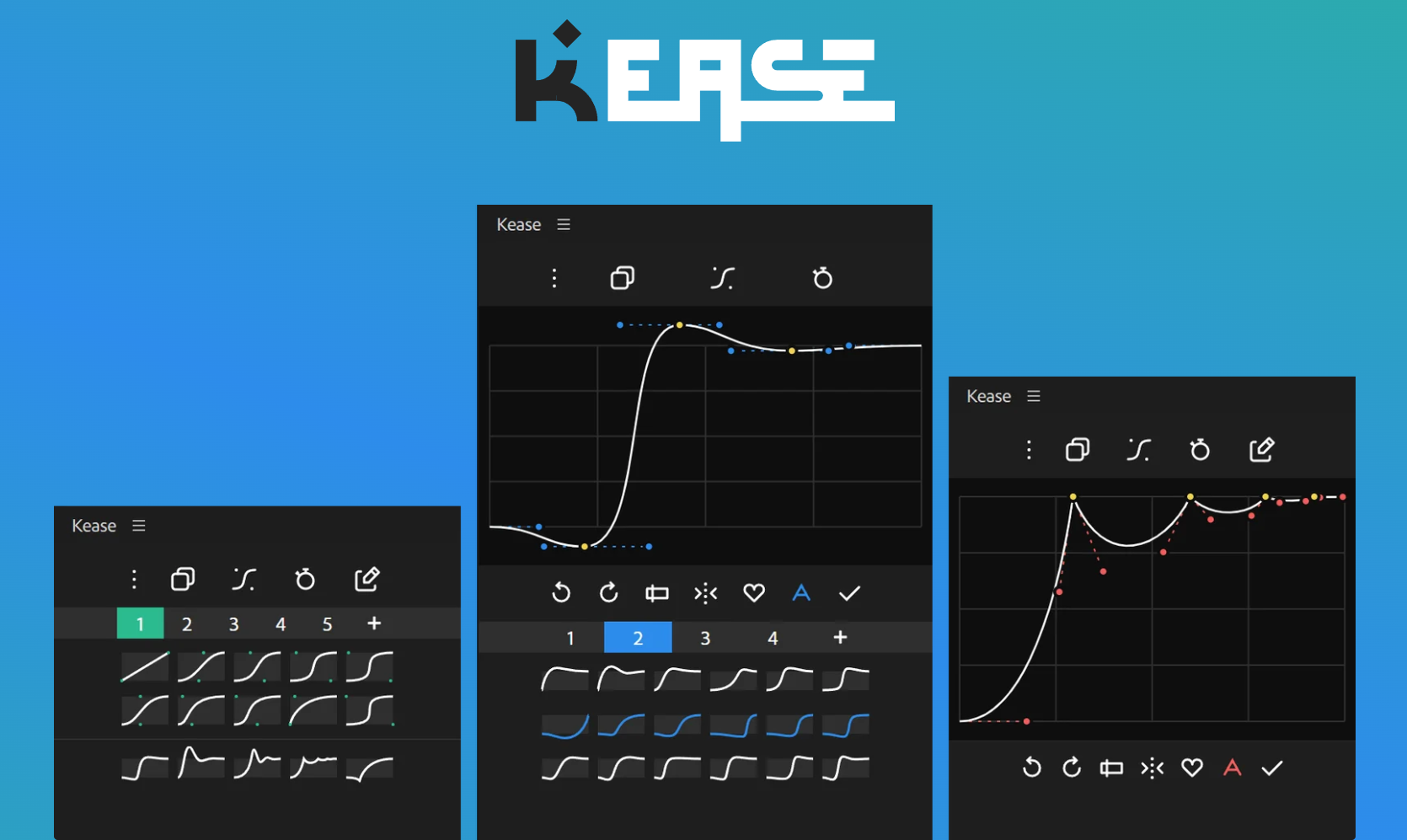 AE扩展-Kease v2.1.4 关键帧缓入缓出曲线调节控制工具