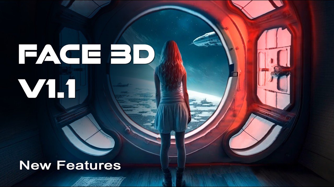 AE脚本-Face 3D v1.1.2 平面图片转三维空间摄像机视差动画+使用教程