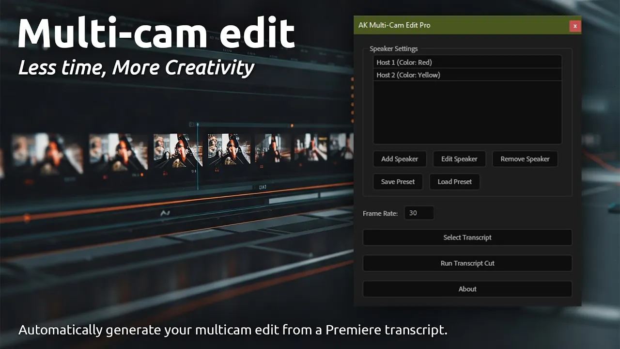 AE脚本-Multi-Cam Edit Pro v1.0.0 Win 多机位镜头视频素材自动快速剪辑+使用教程