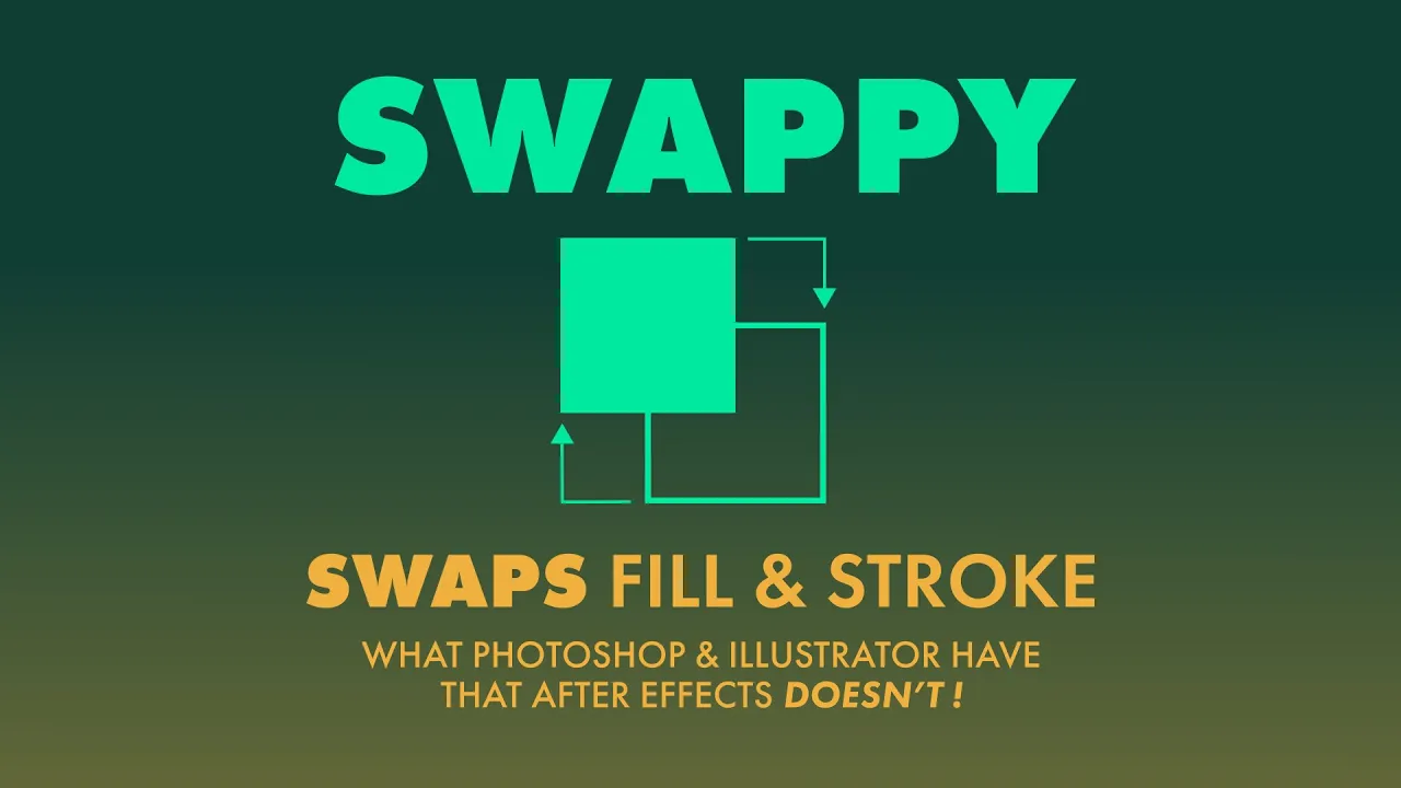 AE脚本-Swappy v1.0 图形填充描边交换工具+使用教程