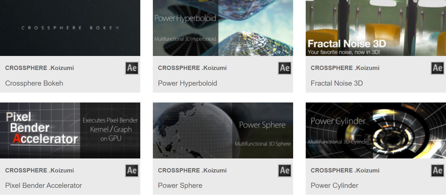 AE插件-Crossphere Plugins Bundle 2025.1 镜头模糊3D云雾圆球弯曲特效合集
