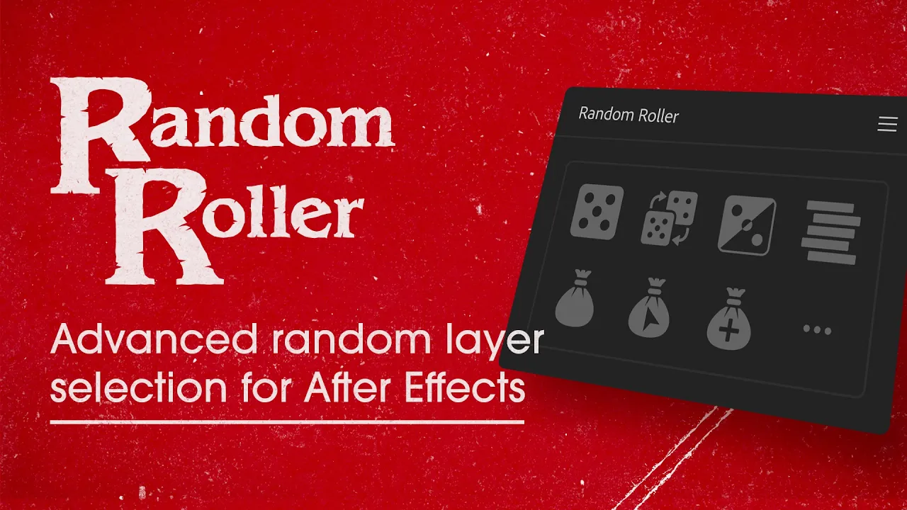 AE脚本-Random Roller v1.1.0 图层顺序随机分组排列工具