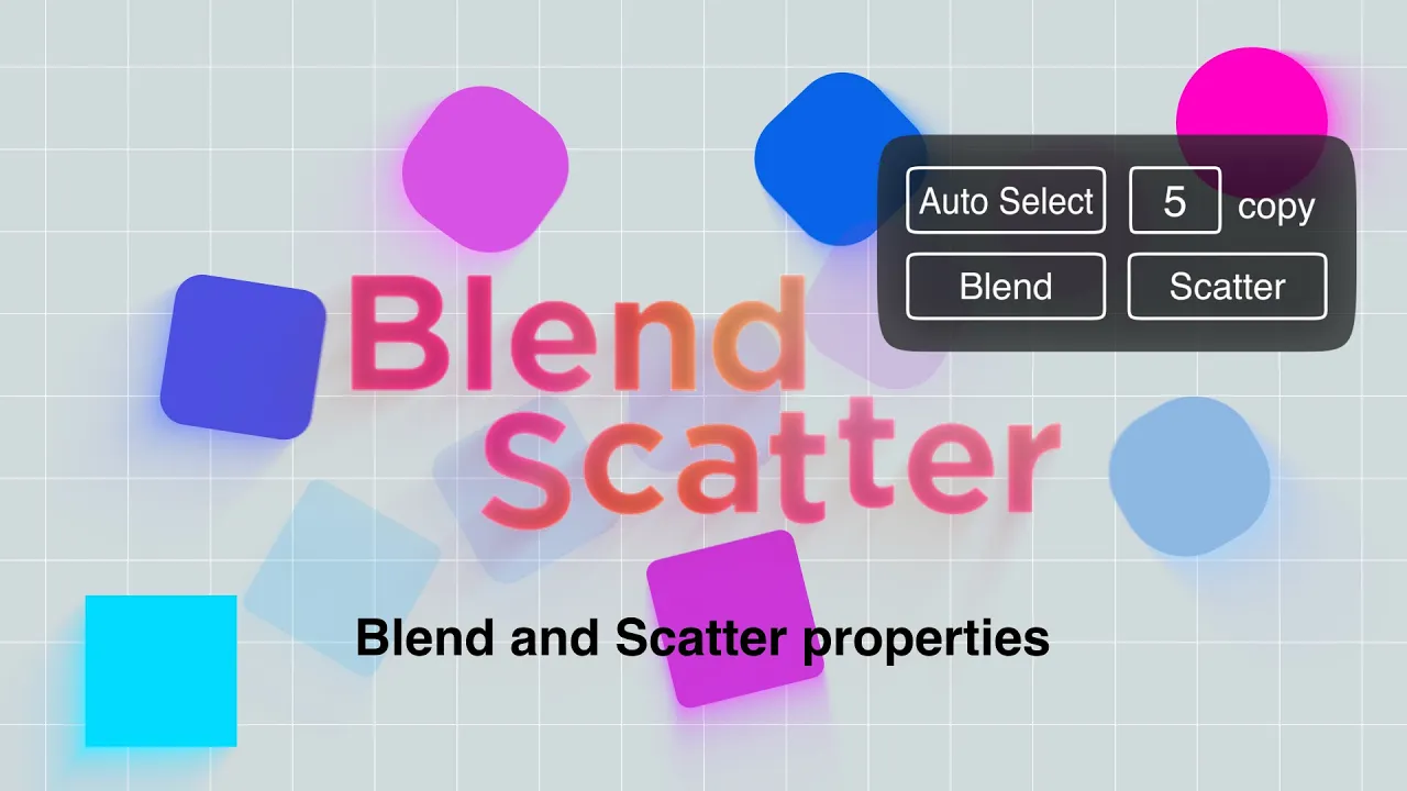 AE脚本-Blend Scatter v1.6 图层混合和分散属性工具+使用教程