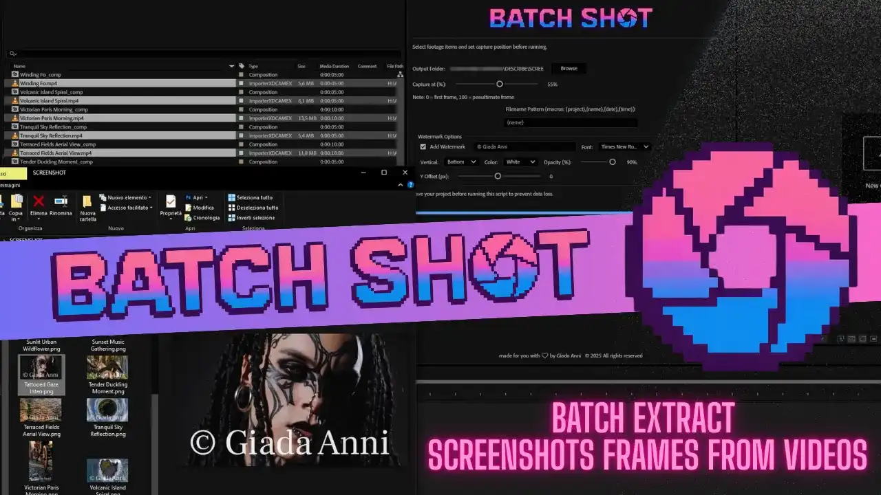 AE脚本-Batch Shot v1.0 批量视频截图脚本