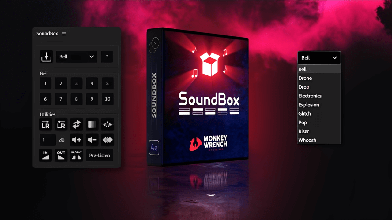 AE脚本-SoundBox 1.0.0 快速处理添加音效工具