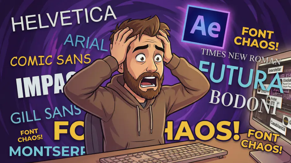 AE脚本-Project Font Pro v1.4 项目模板字体批量快速替换