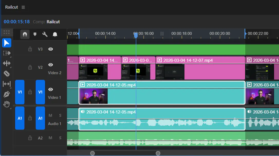 AE扩展-Railcut v1.0.1 多轨道时间轴剪辑工具