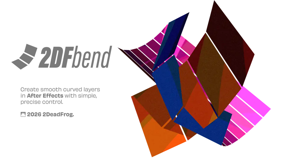 AE脚本-2DFbend v1.0.1 图层任意弯曲切片工具