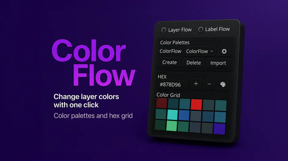 AE脚本-ColorFlow v1.5.5 自定义调色板快速应用工具