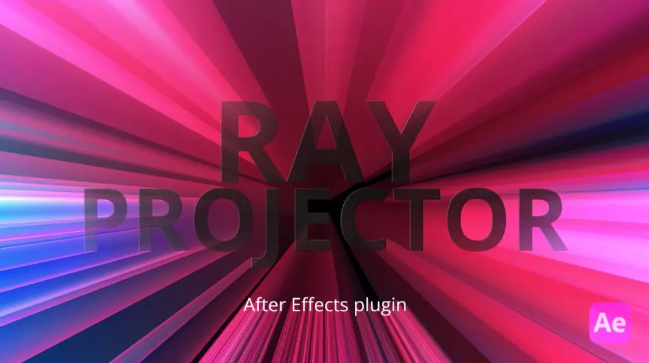 AE插件-Ray Projector v1.0.0 Win 放射光线拖尾特效
