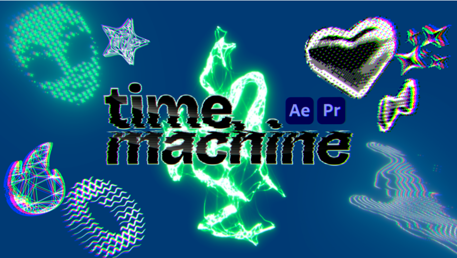 AE/PR插件-TimeMachine v1.0 视频故障复古电子感视觉特效