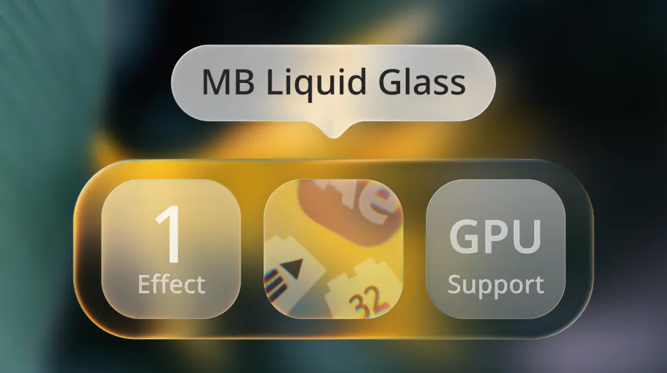 AE插件-MB Liquid Glass v1.0.3 液态玻璃透明质感效果