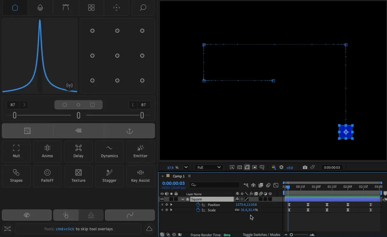 AE扩展-Motion Studio v1.2.5 曲线关键帧MG运动图形多功能高级工具
