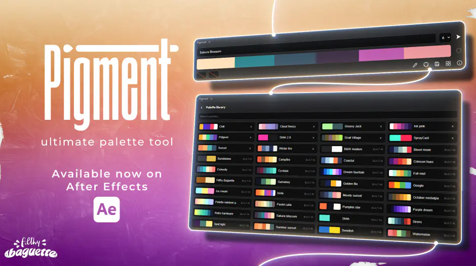 AE扩展-Pigment v1.2.0 终极调色板配色工具