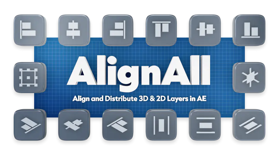 AE扩展-AlignAll v1.1.0 图层快速对齐排列工具