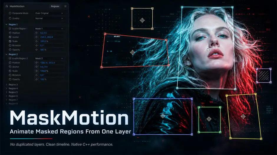 AE插件-MaskMotion v1.0.0 蒙版区域独立控制动画