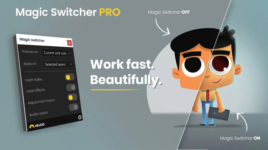 AE脚本-sWITCH v1.0.0 项目素材合成等比例替换工具