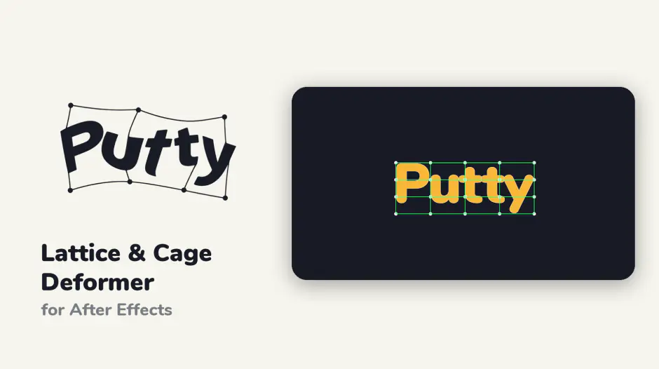 AE插件-Putty v1.0.0 网格平滑弯曲变形效果