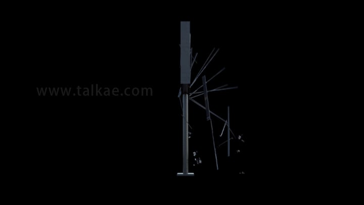 广告牌模板破碎掉落地面 03