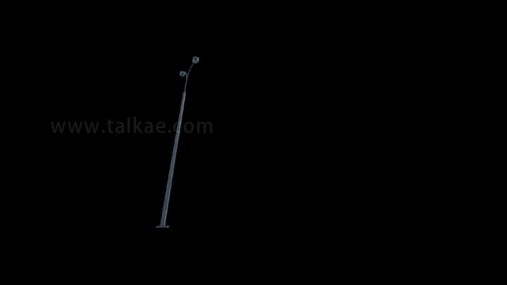 路灯模型倒地破碎01