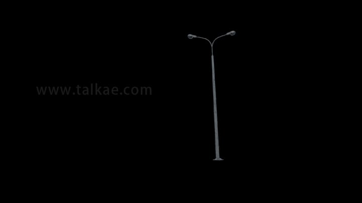 路灯模型倒地破碎03