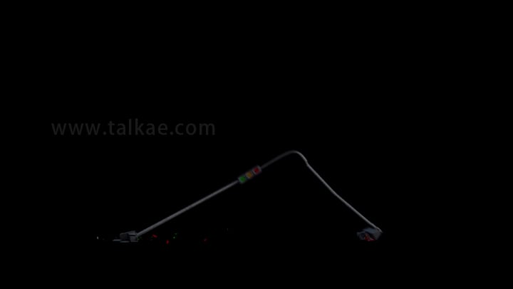 红绿灯模型倒地破碎01