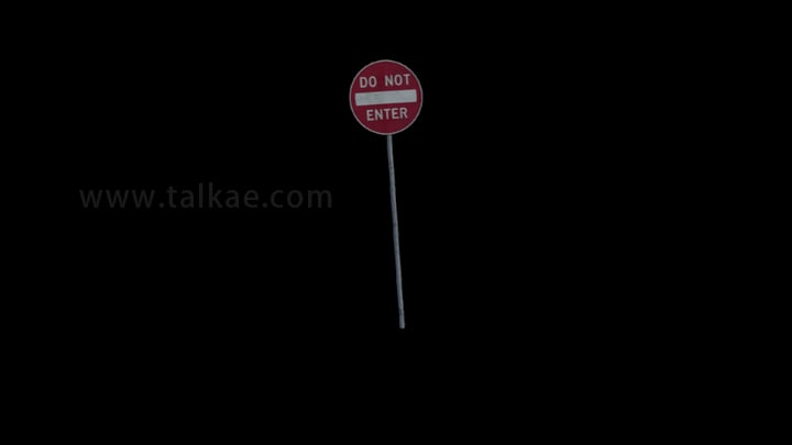 交通指示牌倒地03