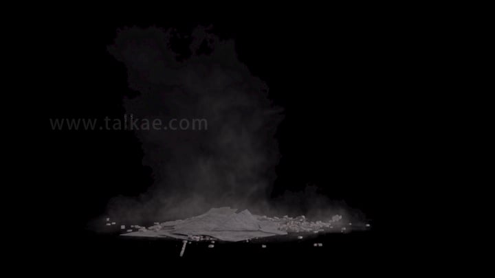 破碎粉尘碎屑颗粒碎石块掉落Ceiling-03