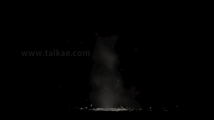 爆破爆炸炸点灰尘特效视频素材-09