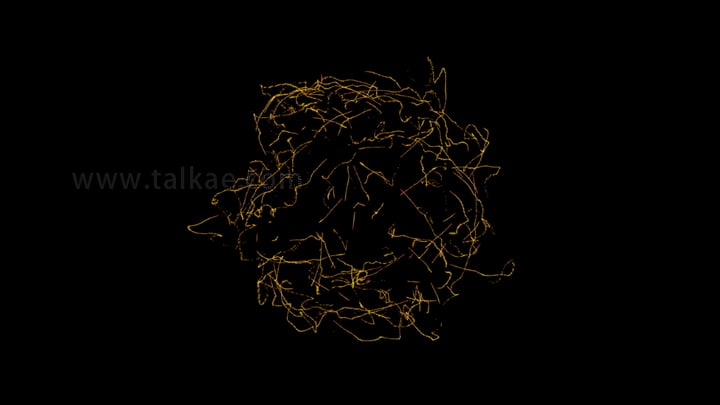 4K金色粒子线条魔法球