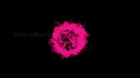 4K 粉色粒子爆炸扩散