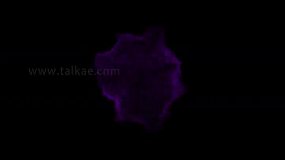 4K紫色粒子爆炸扩散
