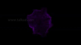 4K紫色粒子爆炸扩散