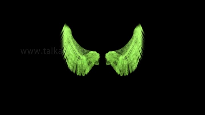 绿光天使翅膀循环拍打_1
