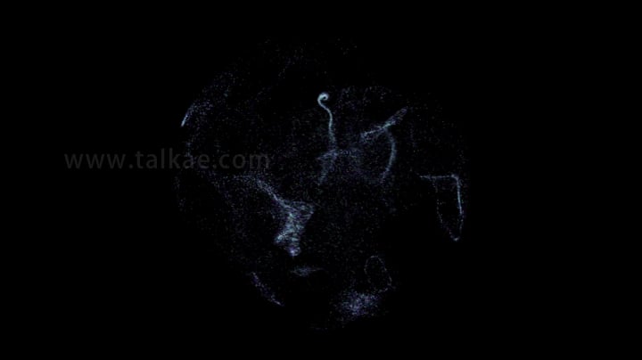 蓝色粒子网魔法球