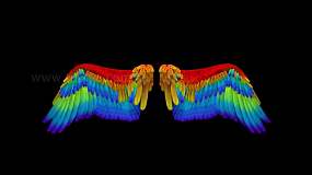 彩虹天使翅膀循环拍打_2