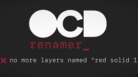 AE素材智能重命名插件：OCD Renamer v1.0 +使用教程