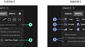 Moglyph FX v2.04 AE图形复制克隆路径MG动画脚本+AE脚本使用教程