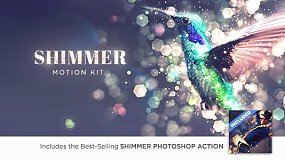 AE脚本/PS动作-Shimmer Motion Kit V1.2 唯美闪烁粒子文字图片动画